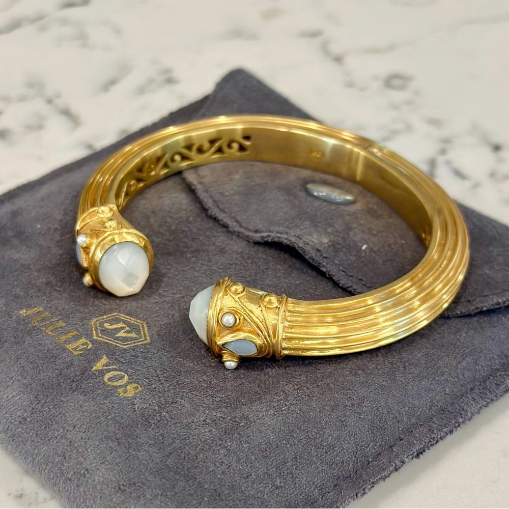 Julie Vos Byzantine Demi Hinge Cuff Bracelet - Picture 2 of 4